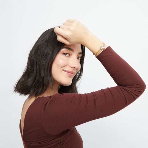 Кожаный браслет женский с серебром и цирконием UNOde50 Ser Intuitiva, изображение 4