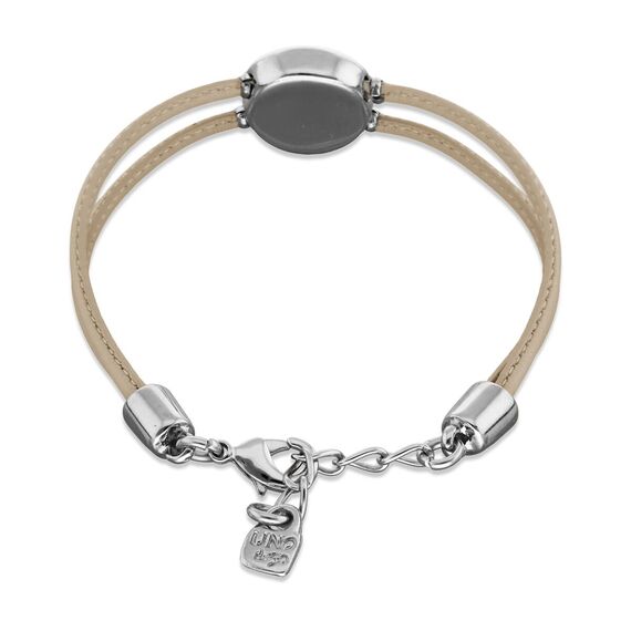 Кожаный браслет женский с серебром и цирконием UNOde50 Ser Intuitiva, изображение 2