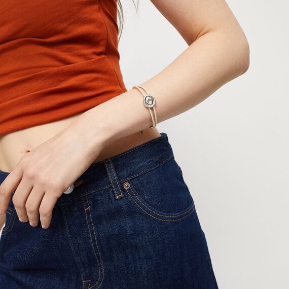 Кожаный браслет женский с серебром и цирконием UNOde50 Ser Intuitiva, изображение 5