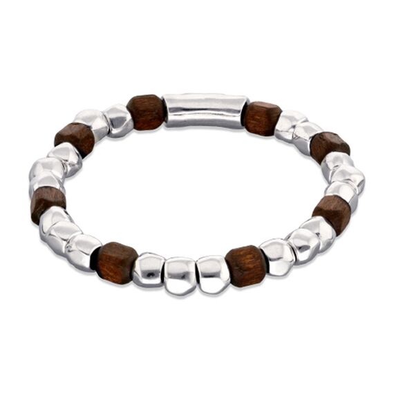 Серебряный браслет из бусин с деревом UNOde50 Ser imparable, Размер (мм): 155