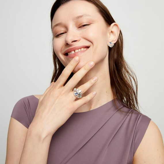 Серебряное кольцо с цирконием UNOde50 Ser Intuitiva, Размер (мм): 18,3-18,7, изображение 3