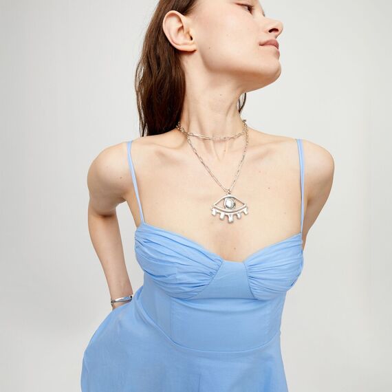 Серебряное ожерелье женское Глаз UNOde50 Ser Intuitiva, изображение 5