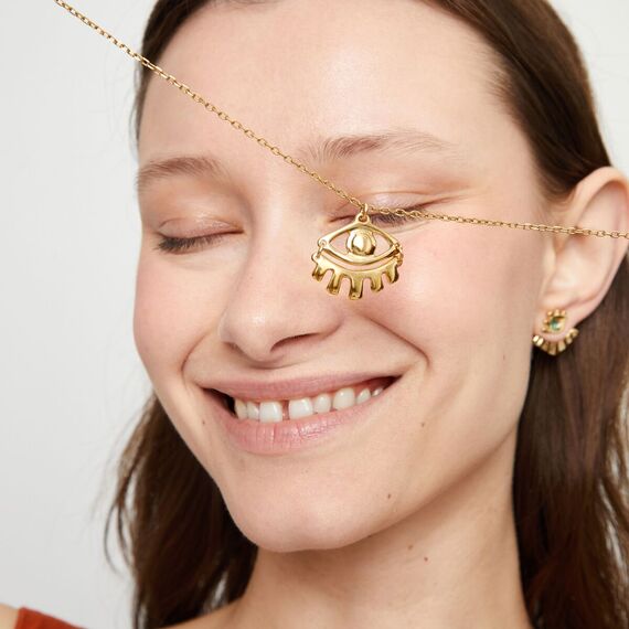 Золотое ожерелье женское Глаз UNOde50 Ser Intuitiva, изображение 5