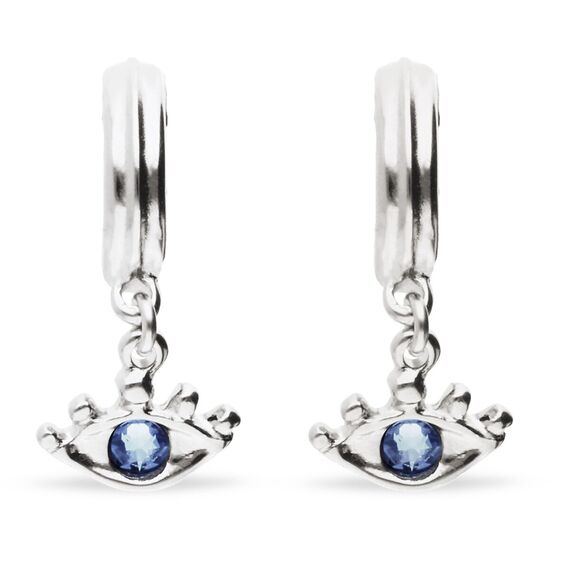 Серебряные серьги женские с цирконием Глаз UNOde50 Ser Intuitiva, изображение 2