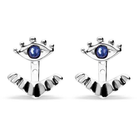 Серебряные серьги женские с цирконием Глаз UNOde50 Ser Intuitiva, изображение 2