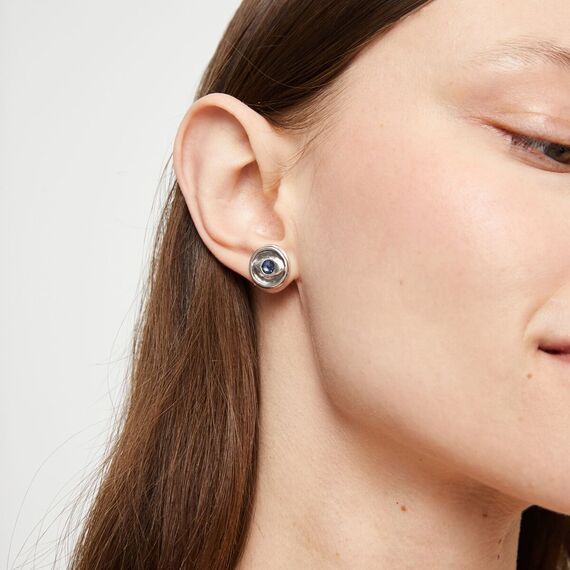 Серебряные серьги женские с цирконием Глаз UNOde50 Ser Intuitiva, изображение 4