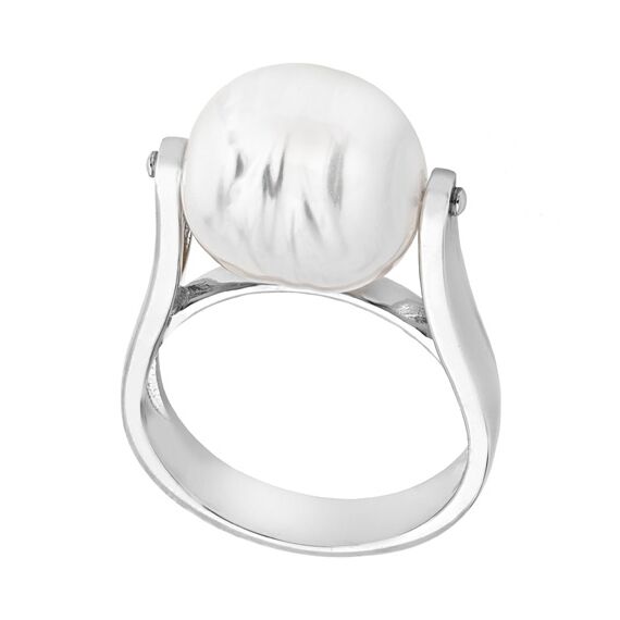 Серебряное кольцо женское с барочным жемчугом Majorica Baroque, Размер (мм): 18,8