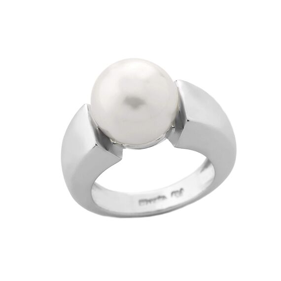 Серебряное кольцо женское с органическим жемчугом Majorica Timeless, Размер (мм): 16,85