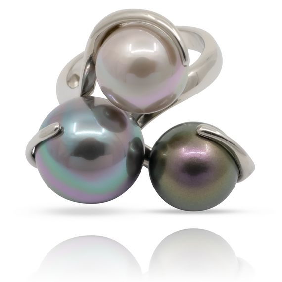 Серебряное кольцо с жемчугом  Majorica Estela, Размер (мм): 18,1, изображение 4