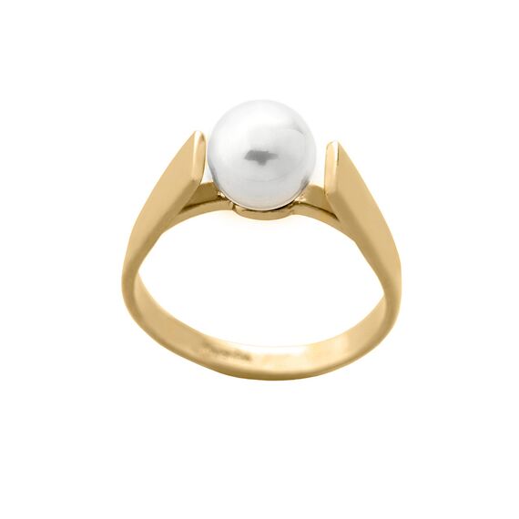 Золотое кольцо с органическим жемчугом Majorica Nuada, Размер (мм): 16,5