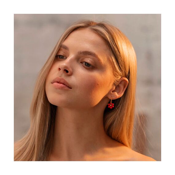 Золотые серьги женские с жемчугом Majorica Kate, изображение 3