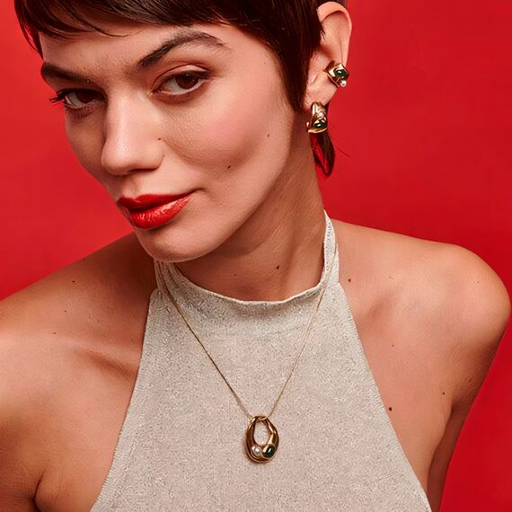 Золотой кулон с жемчугом Majorica Feme, изображение 3