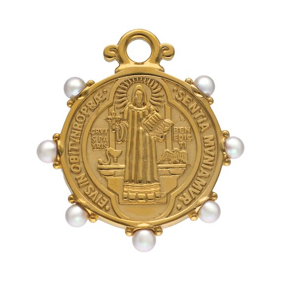 Золотой кулон с жемчугом Majorica Talisman