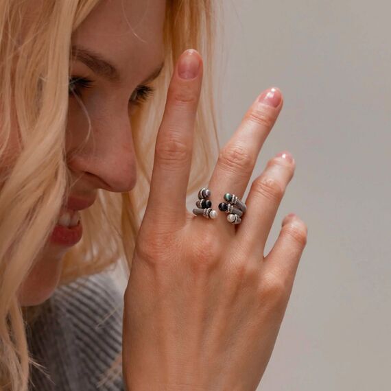 Серебряное кольцо женское с жемчугом Majorica Tender, Размер (мм): 17,5, изображение 4