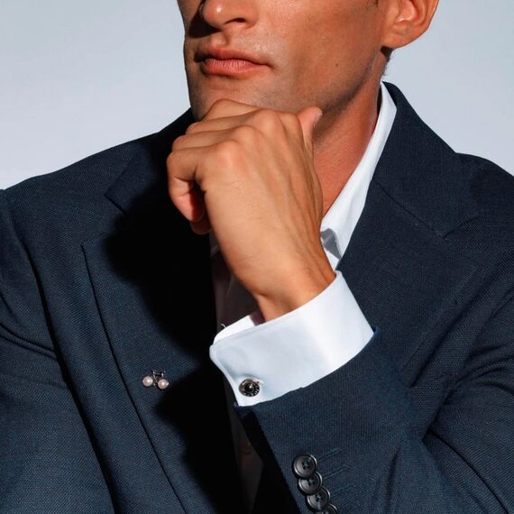 Серебряная брошь с жемчугом Majorica Le Club, изображение 3