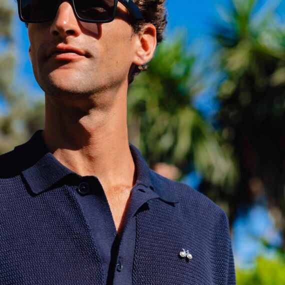 Серебряная брошь с жемчугом Majorica Le Club, изображение 4