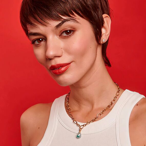 Золотая подвеска с жемчугом Majorica Charm&glow, изображение 2