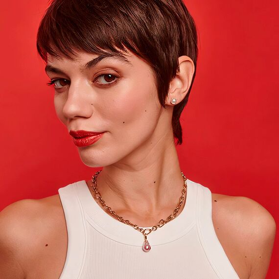 Золотая подвеска с жемчугом Majorica Charm&glow, изображение 4