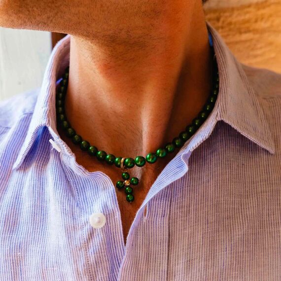 Золотая подвеска с жемчугом Majorica Cruces, изображение 2