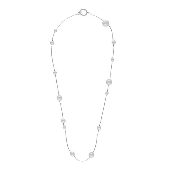 Серебряное колье женское с жемчугом Majorica Dangle, изображение 3