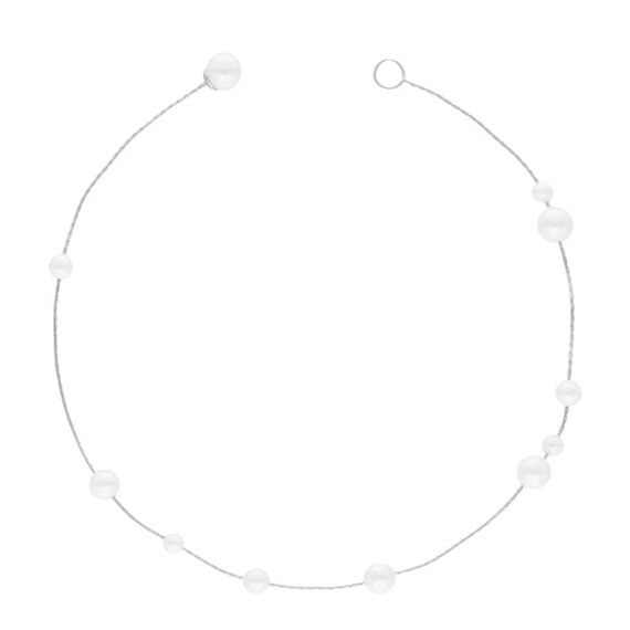 Серебряная цепочка женская с жемчугом Majorica Dangle