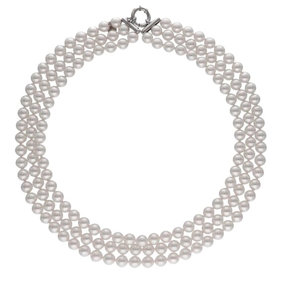 Серебряное ожерелье с жемчугом Majorica Essentials