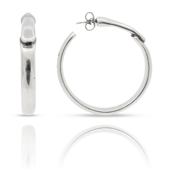 Серебряные серьги кольца Ciclon Essentials, изображение 4