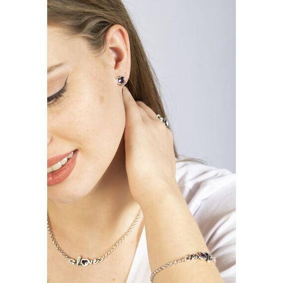 Серебряные серьги пусеты Ciclon Cupido, изображение 2