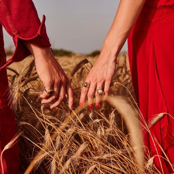 Золотое кольцо женское с жемчугом Majorica Etna, Размер (мм): 17,5, изображение 4