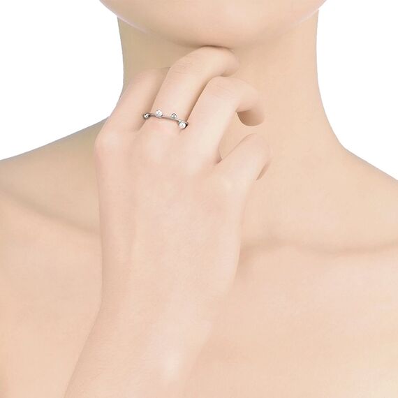 Серебряное кольцо женское с жемчугом Majorica Momentum, изображение 2