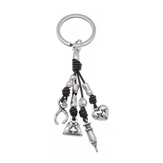 Брелок для ключей серебряный Ciclon Enfermera