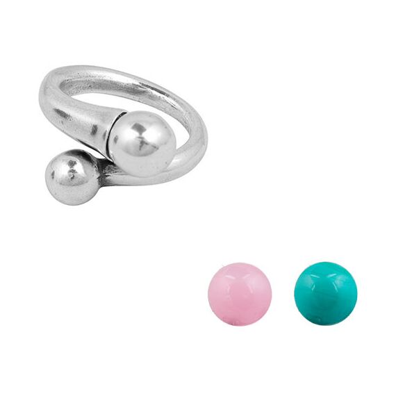 Серебряное кольцо с муранским стеклом Ciclon Mimetic, Размер (мм): 17,8-18,4