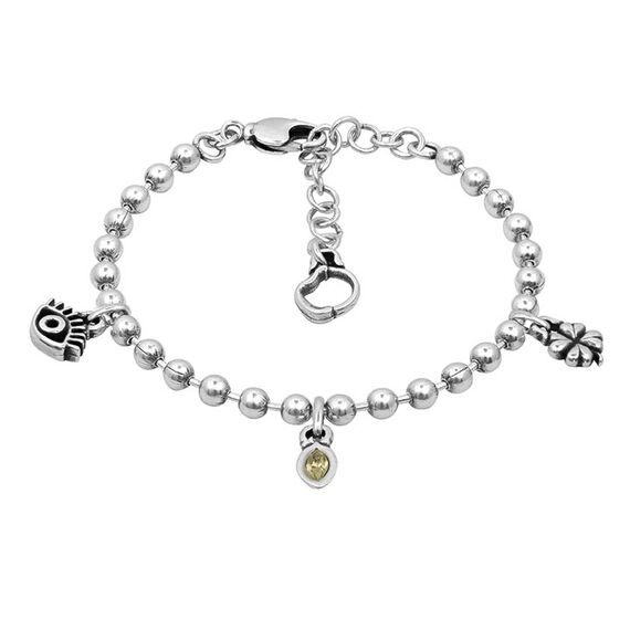 Серебряный браслет с муранским стеклом Ciclon Suerte