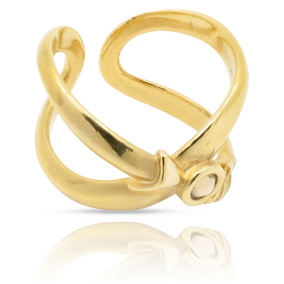 Золотое кольцо женское Бесконечность Ciclon Gold, изображение 2