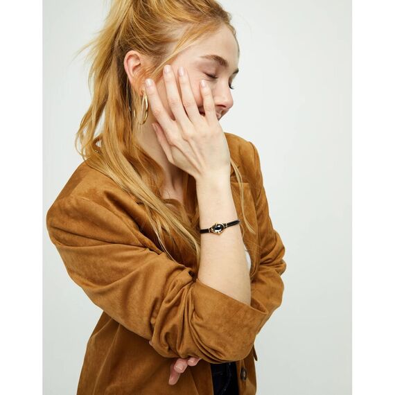 Кожаный браслет с золотом и кристаллом UNOde50 Ser Deslumbrante, изображение 4