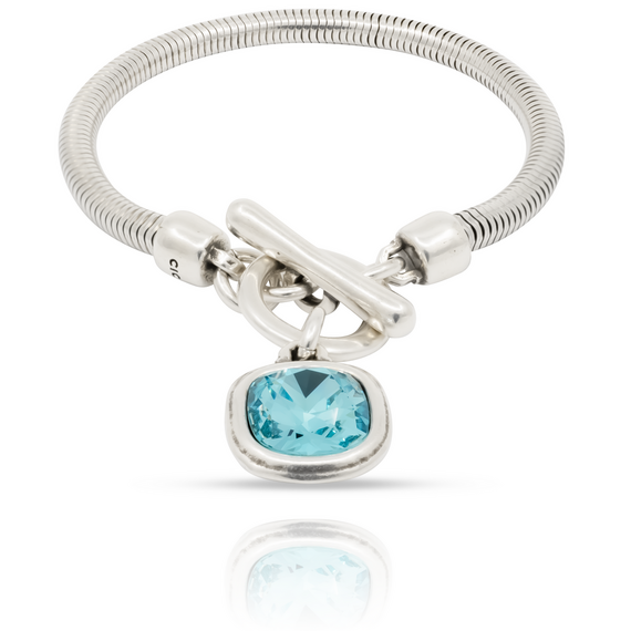 Серебряный браслет с кристаллом Сваровски Ciclon Solitario