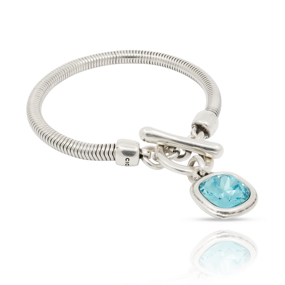 Серебряный браслет с кристаллом Сваровски Ciclon Solitario, изображение 2