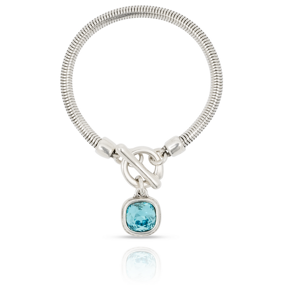 Серебряный браслет с кристаллом Сваровски Ciclon Solitario, изображение 4