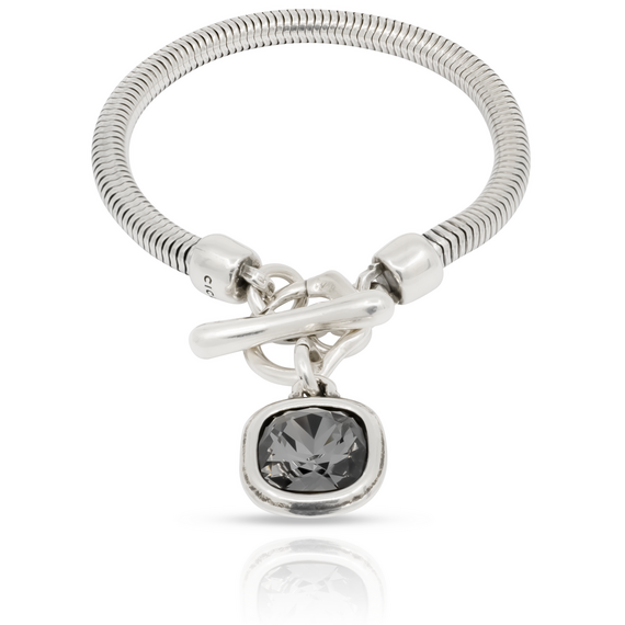 Серебряный браслет с кристаллом Сваровски Ciclon Solitario