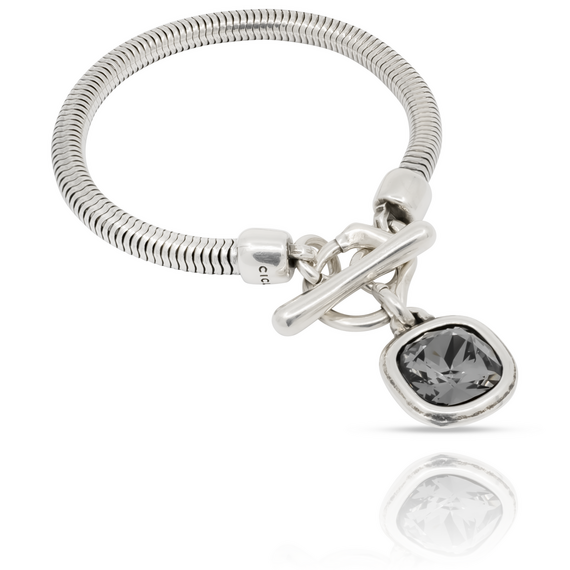 Серебряный браслет с кристаллом Сваровски Ciclon Solitario, изображение 2