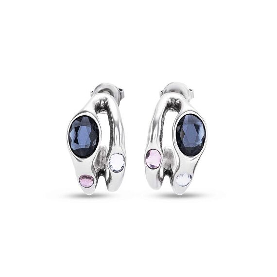 Серебряные серьги женские с кристаллами Сваровски UNOde50 Sunshine