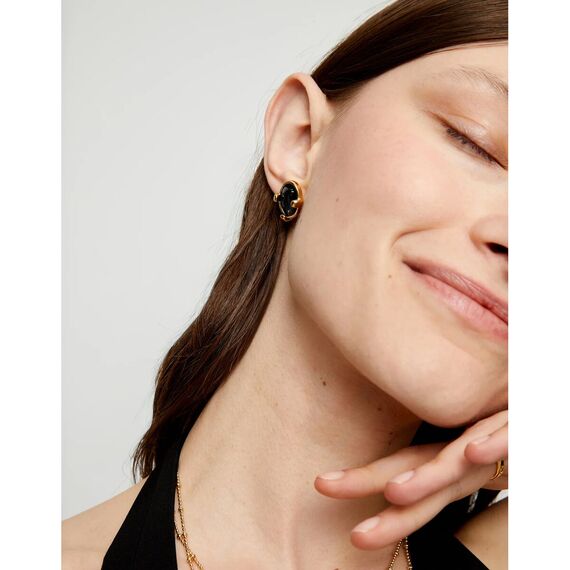 Золотые серьги с кристаллом UNOde50 Ser Deslumbrante, изображение 4