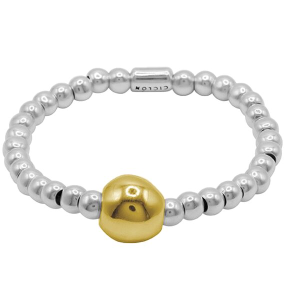 Серебряный браслет женский с золотом Ciclon Spheric