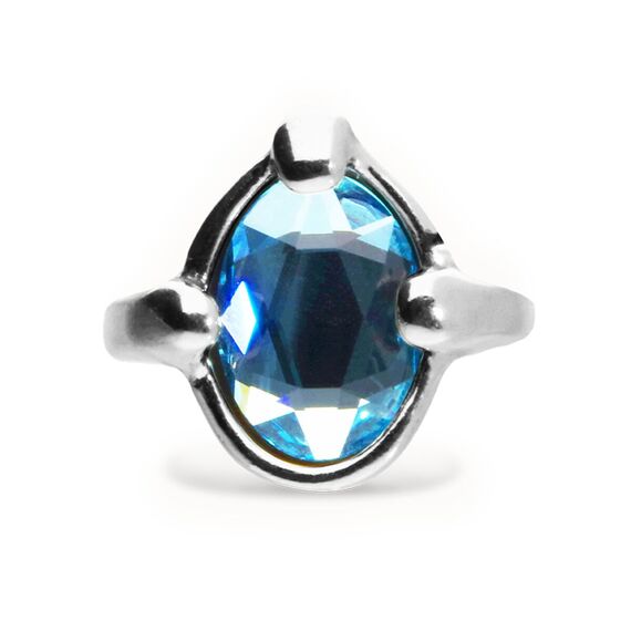 Серебряное кольцо женское с кристаллом UNOde50 Ser Deslumbrante, Размер (мм): 18,3-18,7