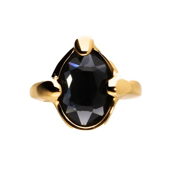 Золотое кольцо женское с кристаллом UNOde50 Ser Deslumbrante, Размер (мм): 16,3-16,7