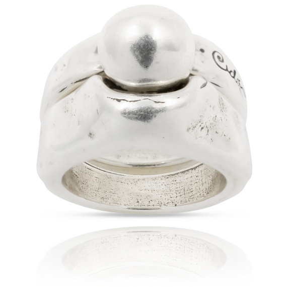 Кольцо серебряное женское Ciclon Doble Mirame, Размер (мм): 17,2, изображение 3