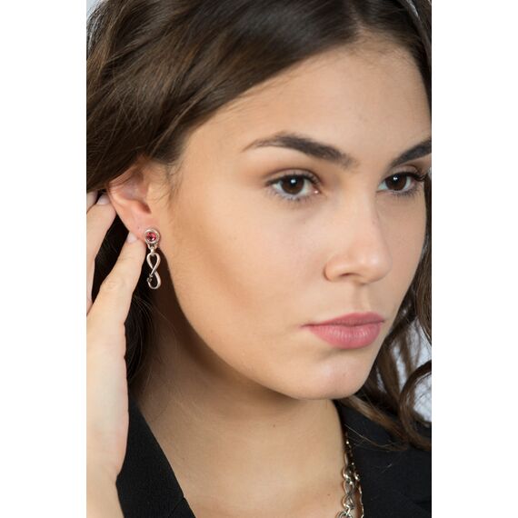 Серебряные серьги длинные Ciclon Sin Fin, изображение 2