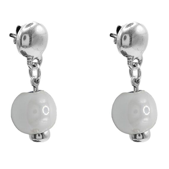 Серебряные серьги с муранским стеклом Ciclon Spheric