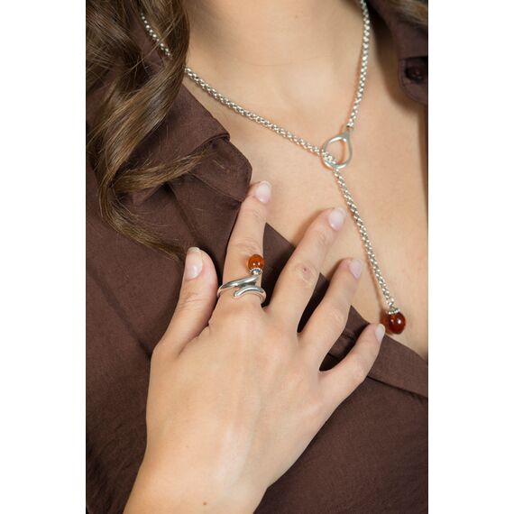 Серебряное кольцо регулируемое женское Ciclon Amira, Размер (мм): 17,8-18,4, изображение 2