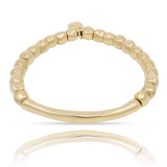 Золотой браслет на руку из бусин UNOde50 Trabel, изображение 3